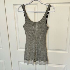 BDG ribbed knit body con romper MEDIUM
